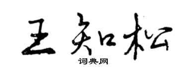 曾庆福王知松行书个性签名怎么写