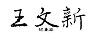曾庆福王文新行书个性签名怎么写