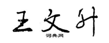 曾庆福王文升行书个性签名怎么写