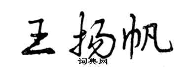 曾庆福王扬帆行书个性签名怎么写