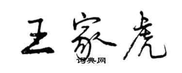 曾庆福王家虎行书个性签名怎么写