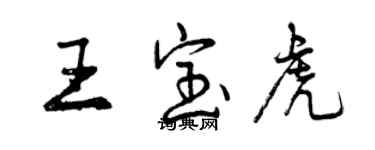 曾庆福王宝虎行书个性签名怎么写