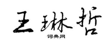曾庆福王琳哲行书个性签名怎么写