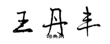 曾庆福王丹丰行书个性签名怎么写
