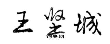 曾庆福王坚城行书个性签名怎么写
