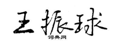曾庆福王振球行书个性签名怎么写