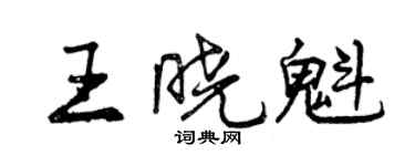 曾庆福王晓魁行书个性签名怎么写