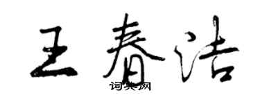 曾庆福王春洁行书个性签名怎么写