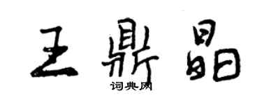 曾庆福王鼎晶行书个性签名怎么写