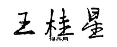 曾庆福王桂星行书个性签名怎么写