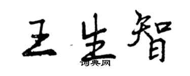 曾庆福王生智行书个性签名怎么写