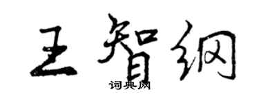 曾庆福王智纲行书个性签名怎么写