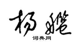 梁锦英杨舰草书个性签名怎么写