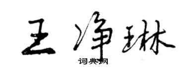 曾庆福王净琳行书个性签名怎么写