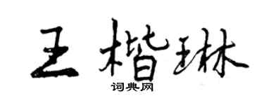 曾庆福王楷琳行书个性签名怎么写