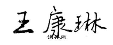 曾庆福王康琳行书个性签名怎么写