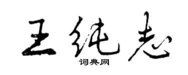 曾庆福王纯志行书个性签名怎么写