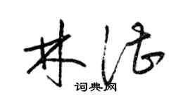 梁锦英林湛草书个性签名怎么写