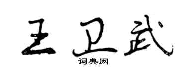 曾庆福王卫武行书个性签名怎么写