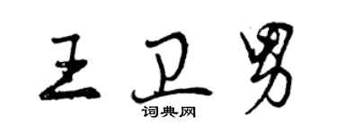 曾庆福王卫男行书个性签名怎么写