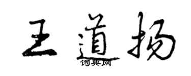 曾庆福王道扬行书个性签名怎么写