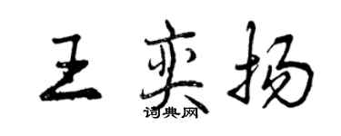 曾庆福王奕扬行书个性签名怎么写