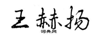 曾庆福王赫扬行书个性签名怎么写