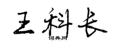 曾庆福王科长行书个性签名怎么写