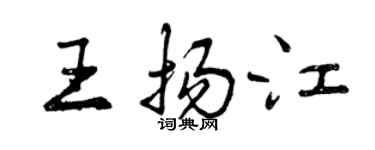 曾庆福王扬江行书个性签名怎么写