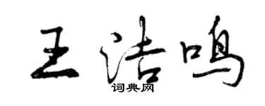 曾庆福王洁鸣行书个性签名怎么写