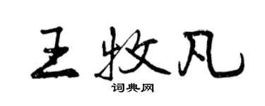 曾庆福王牧凡行书个性签名怎么写