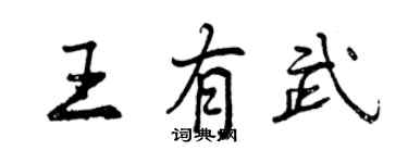 曾庆福王有武行书个性签名怎么写