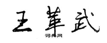 曾庆福王革武行书个性签名怎么写