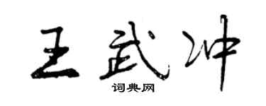 曾庆福王武冲行书个性签名怎么写