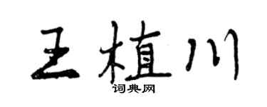 曾庆福王植川行书个性签名怎么写