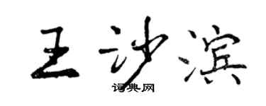 曾庆福王沙滨行书个性签名怎么写