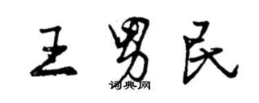 曾庆福王男民行书个性签名怎么写