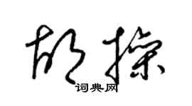 梁锦英胡操草书个性签名怎么写