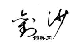 梁锦英刘沙草书个性签名怎么写