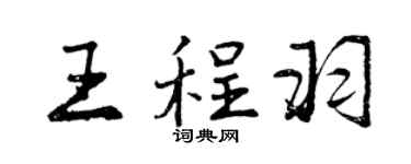 曾庆福王程羽行书个性签名怎么写