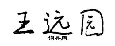 曾庆福王远园行书个性签名怎么写