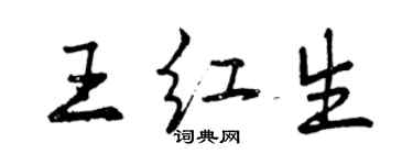 曾庆福王红生行书个性签名怎么写