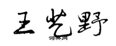 曾庆福王艺野行书个性签名怎么写