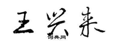 曾庆福王兴来行书个性签名怎么写