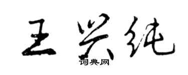 曾庆福王兴纯行书个性签名怎么写