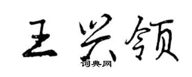 曾庆福王兴领行书个性签名怎么写