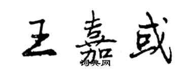 曾庆福王嘉或行书个性签名怎么写