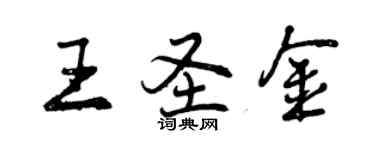 曾庆福王圣金行书个性签名怎么写