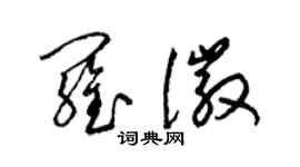 梁锦英罗徽草书个性签名怎么写