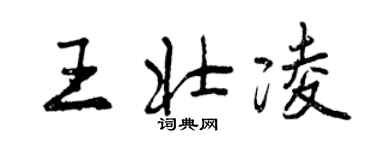 曾庆福王壮凌行书个性签名怎么写